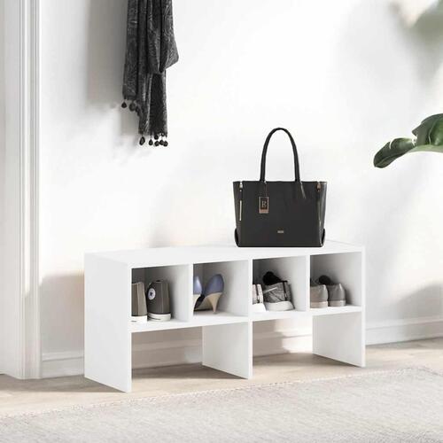 Skostativ stabelbar 89,5x30x40 cm hvid