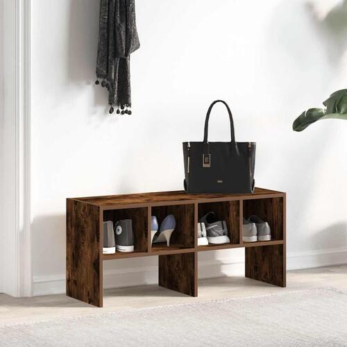 Skostativ stabelbar 89,5x30x40 cm røget egetræsfarve