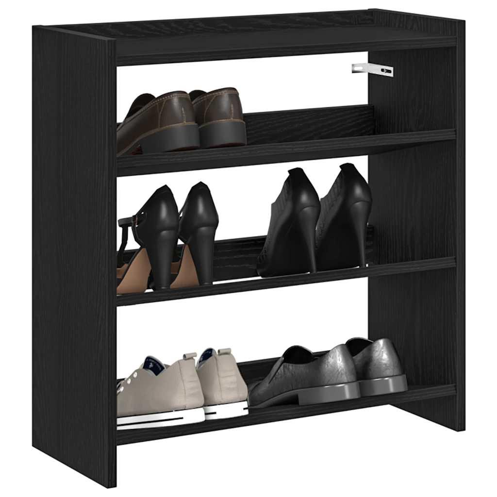 Skoreol 60x25x62 cm konstrueret træ sort billede