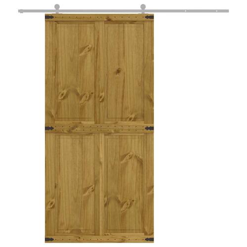 Skydedør CORONA 90x210 cm massivt fyrretræ