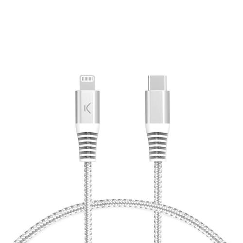 USB-C til Lightning-kabel KSIX Grå