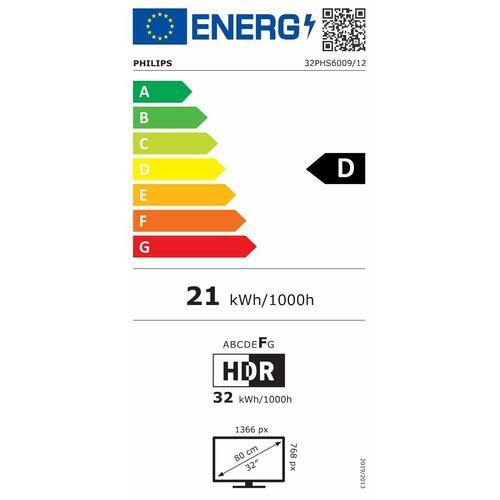 Smart TV Philips 32PHS6009 HD 32" LED (OUTLET A)