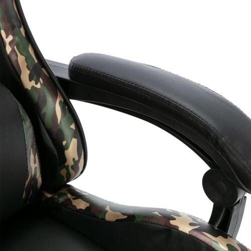 Gamerstol kunstlæder sort og camouflage
