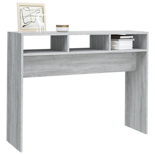 Sofabord 105x30x80 cm konstrueret træ grå sonoma-eg