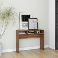 Konsolbord 105x30x80 cm konstrueret træ brun egetræsfarve