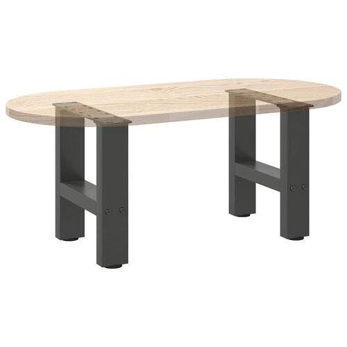 Sofabordben 2 stk. 30x(30-31) cm stål antracitgrå