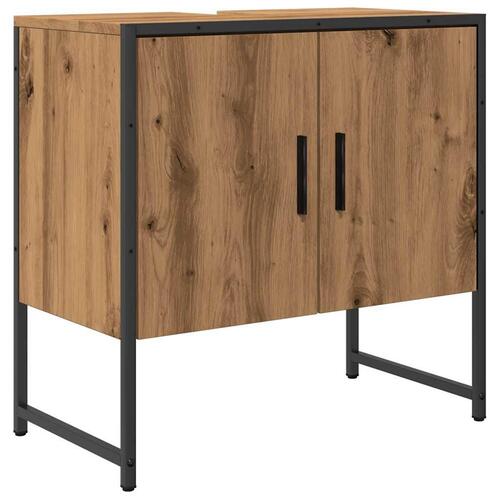 Underskab til badeværelse 60x33x60 cm konstrueret træ kunsteg