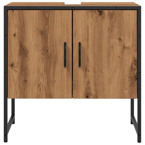 Underskab til badeværelse 60x33x60 cm konstrueret træ kunsteg