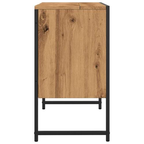 Underskab til badeværelse 60x33x60 cm konstrueret træ kunsteg