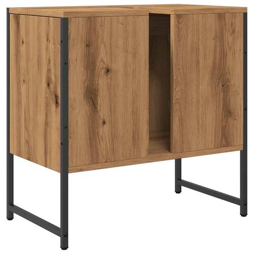 Underskab til badeværelse 60x33x60 cm konstrueret træ kunsteg