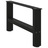 Sofabordben 2 stk. 70x(30-31) cm stål sort