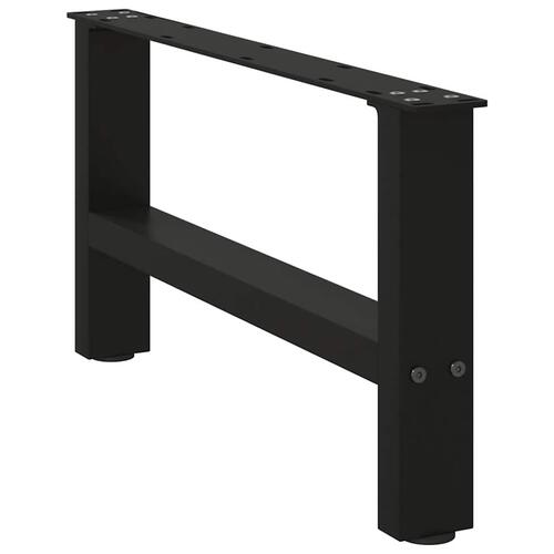 Sofabordben 2 stk. 70x(30-31) cm stål sort