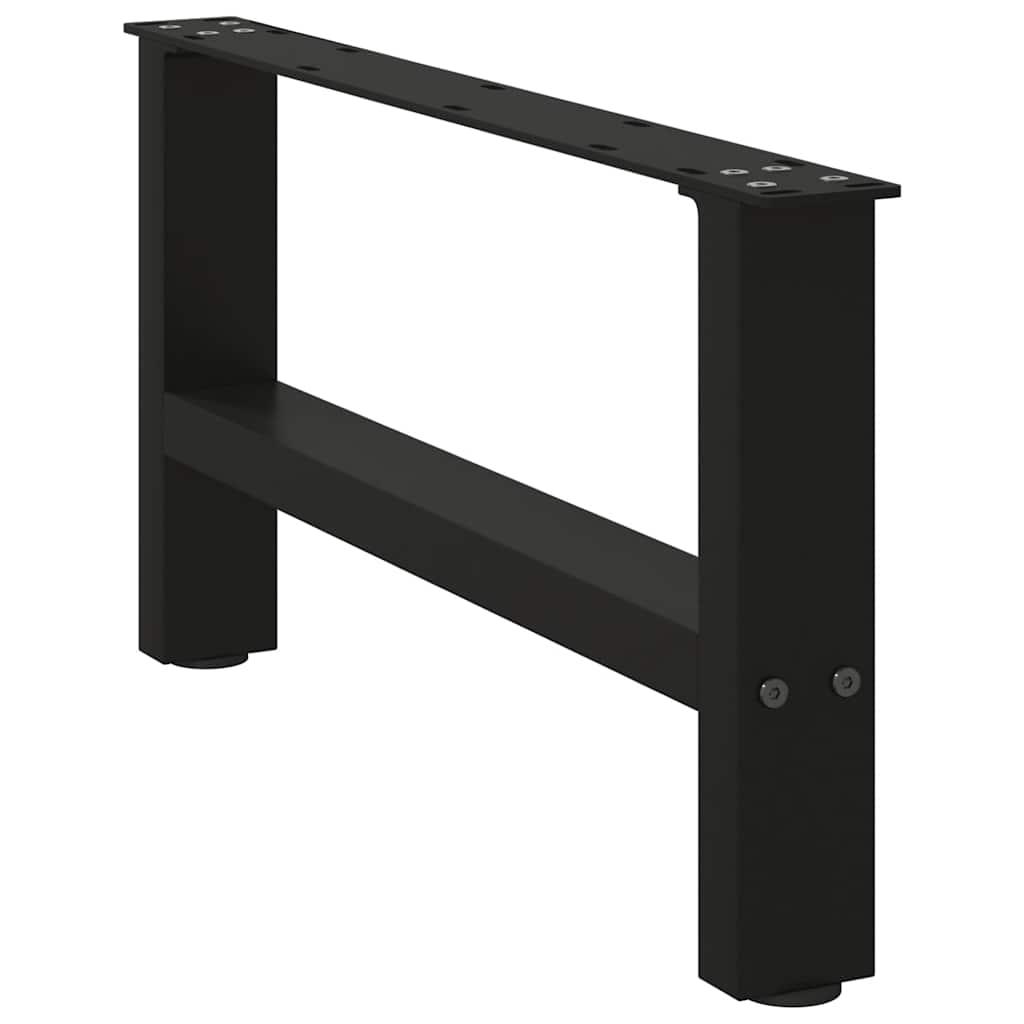 Sofabordben 2 stk. 70x(30-31) cm stål sort