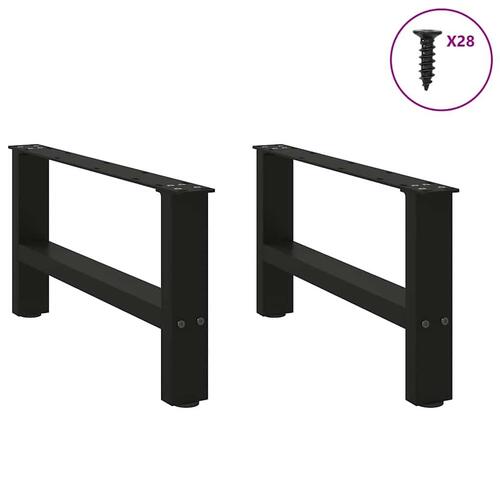 Sofabordben 2 stk. 70x(30-31) cm stål sort