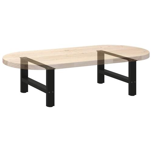 Sofabordben 2 stk. 70x(30-31) cm stål sort