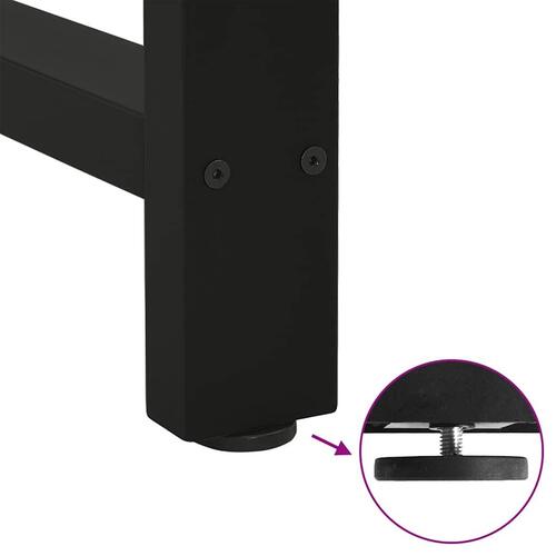 Sofabordben 2 stk. 70x(30-31) cm stål sort
