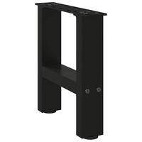 Sofabordben 2 stk. 40x(30-31) cm stål sort