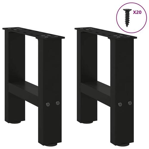 Sofabordben 2 stk. 40x(30-31) cm stål sort