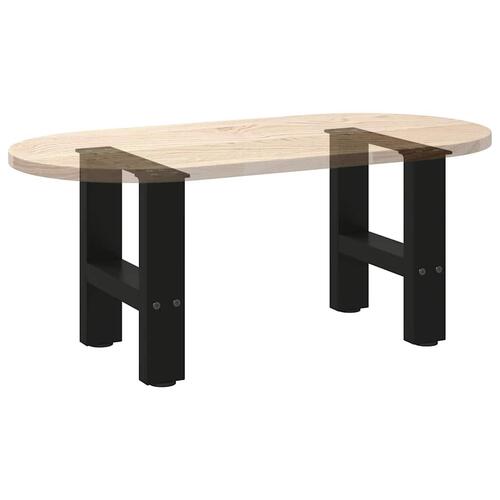 Sofabordben 2 stk. 40x(30-31) cm stål sort