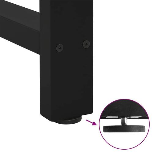Sofabordben 2 stk. 40x(30-31) cm stål sort