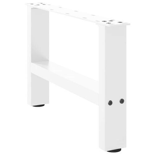 Sofabordben 2 stk. 50x(30-31) cm stål hvid