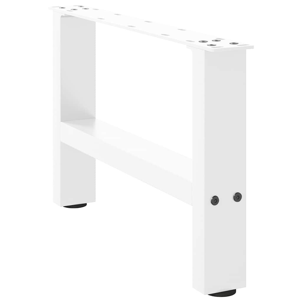 Sofabordben 2 stk. 50x(30-31) cm stål hvid