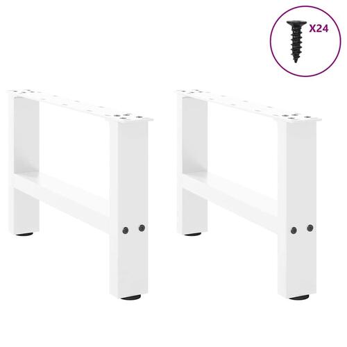 Sofabordben 2 stk. 50x(30-31) cm stål hvid