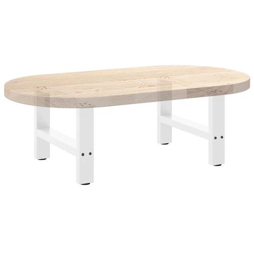 Sofabordben 2 stk. 50x(30-31) cm stål hvid