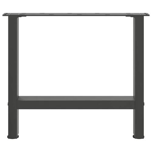 Sofabordben 2 stk. 50x(42-43) cm stål antracitgrå