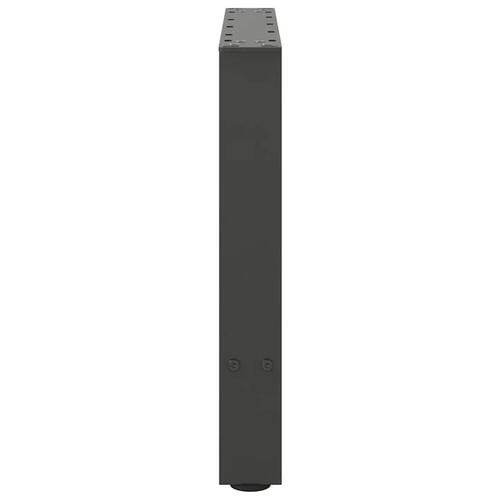 Sofabordben 2 stk. 50x(42-43) cm stål antracitgrå