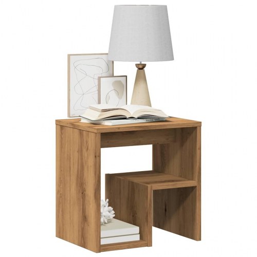 Sengeborde 2 stk. - 40×30×40 cm i konstrueret træ, egetræ