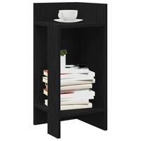 Sidebord med hylde sort 25,5x27x60 cm