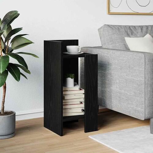 Sidebord med hylde sort 25,5x27x60 cm