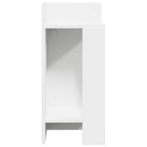 Sidebord med hylde sort 25,5x27x60 cm