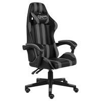 Gamerstol kunstlæder sort og grå