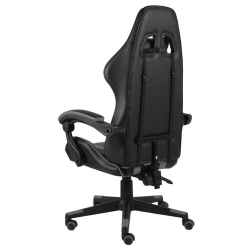 Gamerstol kunstlæder sort og grå