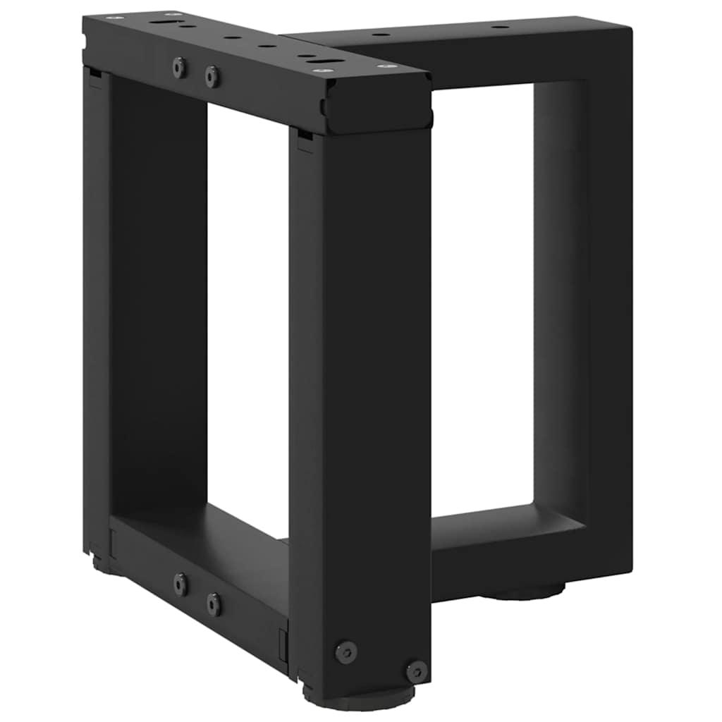 Sofabordben T-formet 2 stk 30x25x(30-31) cm stål sort billede