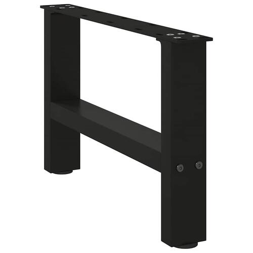 Sofabordben 2 stk. 50x(30-31) cm stål sort
