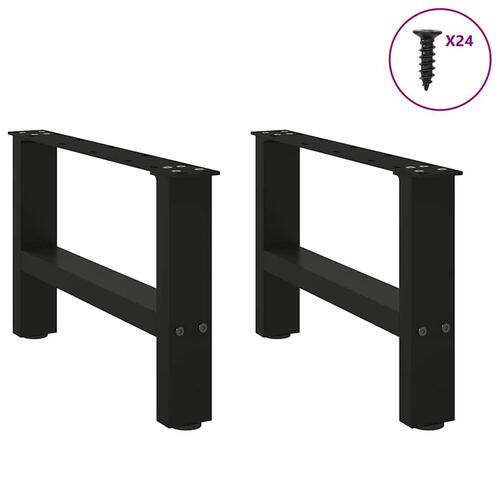 Sofabordben 2 stk. 50x(30-31) cm stål sort