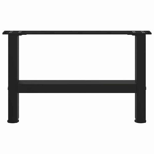 Sofabordben 2 stk. 50x(30-31) cm stål sort