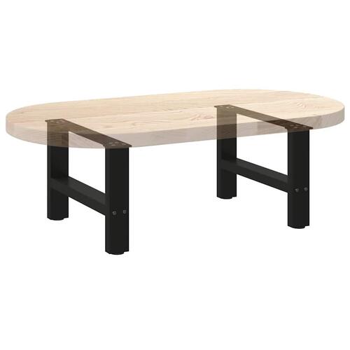 Sofabordben 2 stk. 50x(30-31) cm stål sort