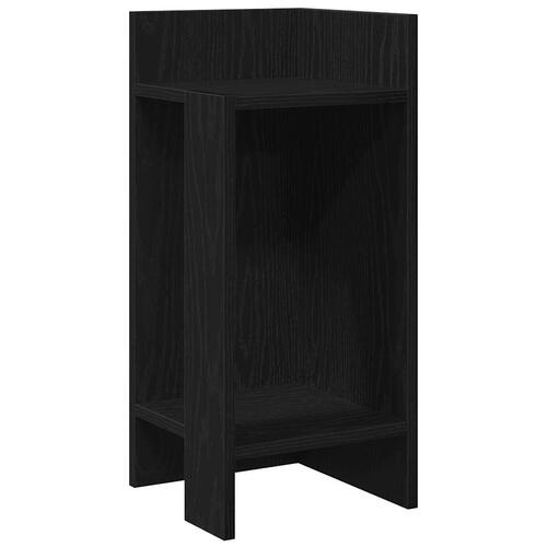 Sideborde 2 stk med reol sort 25,5x27x60 cm