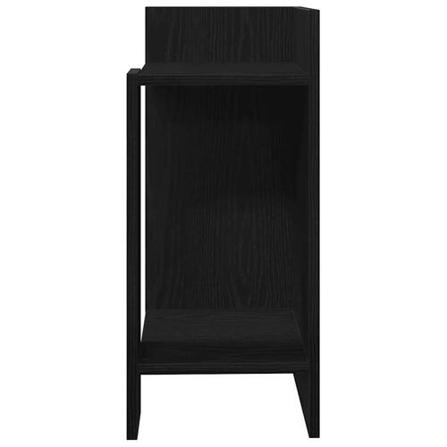 Sideborde 2 stk med reol sort 25,5x27x60 cm