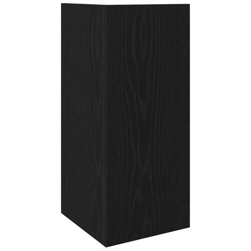 Sideborde 2 stk med reol sort 25,5x27x60 cm
