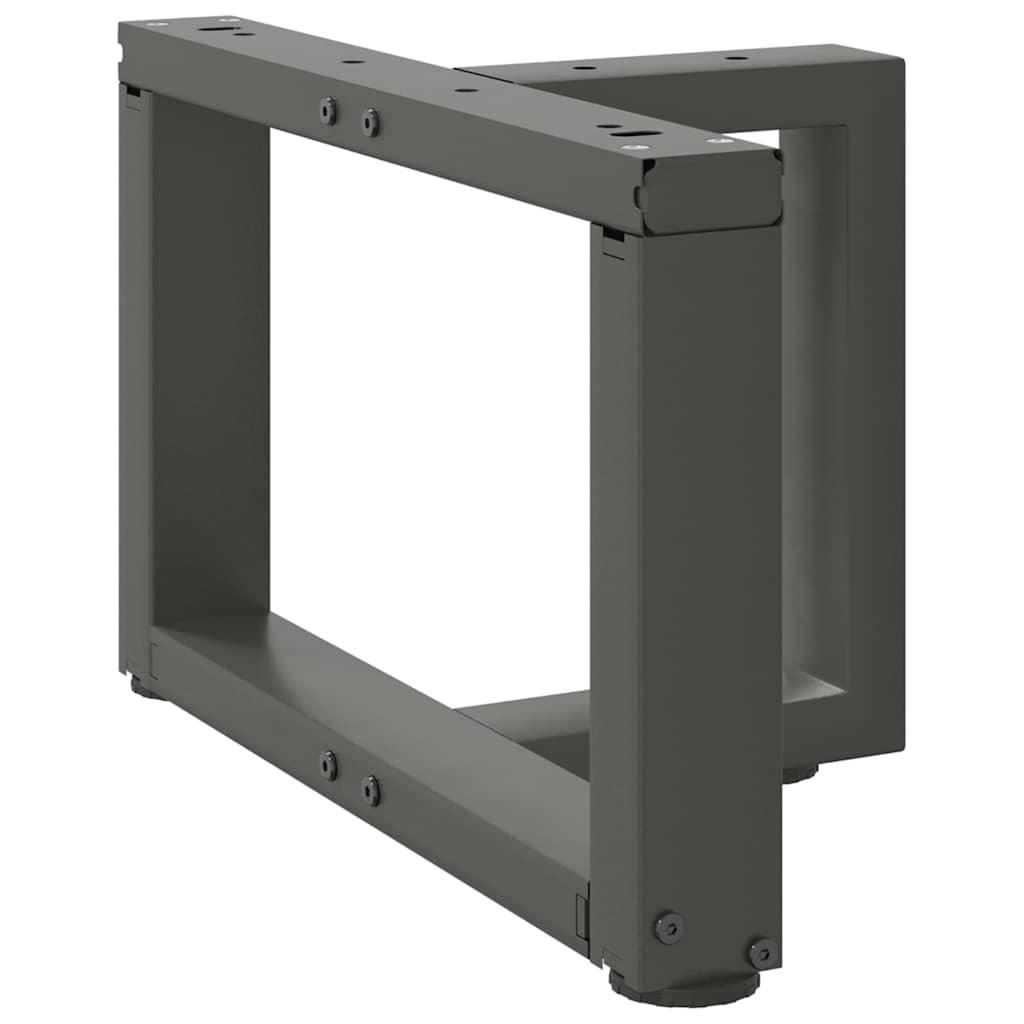 Sofabordben T-formet 2 stk 40x25x(30-31) cm stål antracitgrå billede