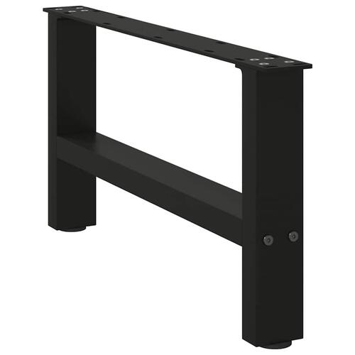 Sofabordben 2 stk. 60x(30-31) cm stål sort