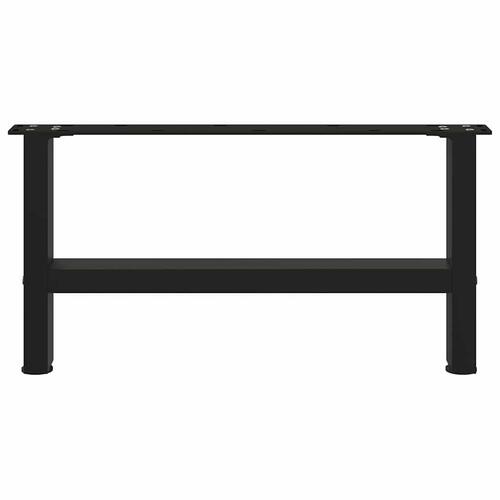 Sofabordben 2 stk. 60x(30-31) cm stål sort