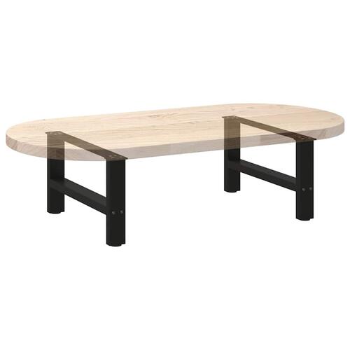 Sofabordben 2 stk. 60x(30-31) cm stål sort