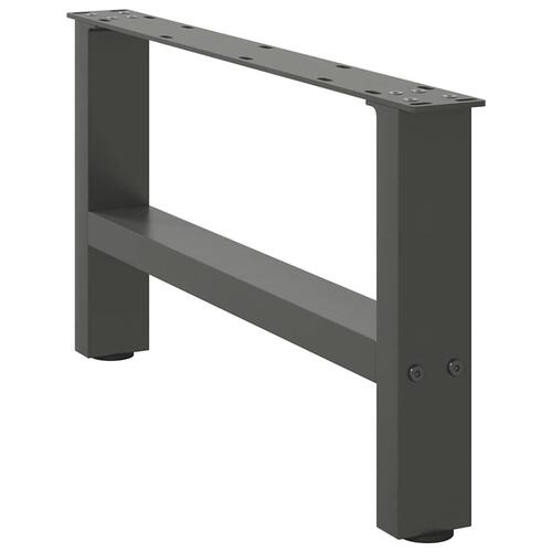 Sofabordben 2 stk. 70x(30-31) cm stål antracitgrå