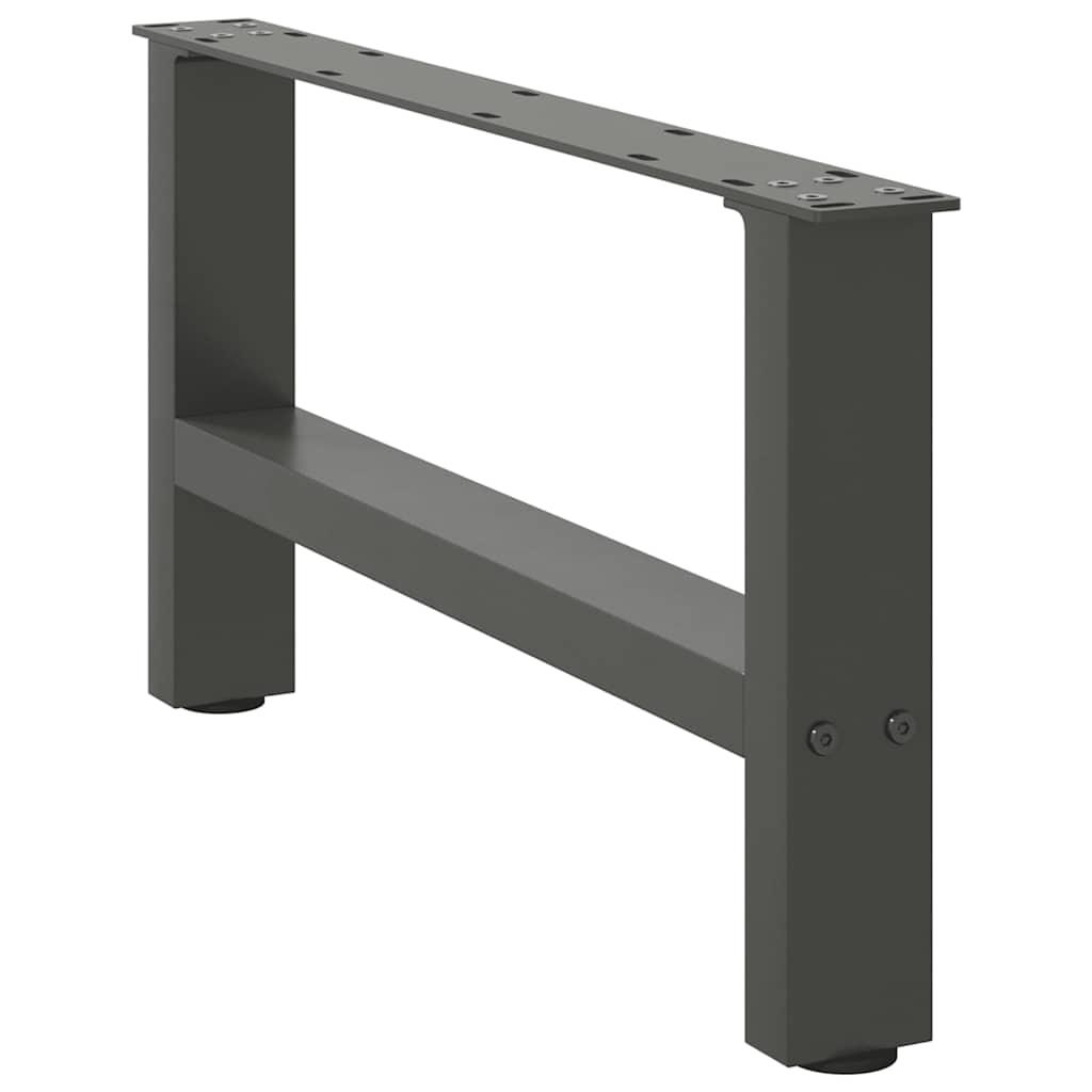 Sofabordben 2 stk. 70x(30-31) cm stål antracitgrå
